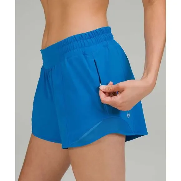 Lululemon Hotty Hot Short LR Short 4" Size 6 Poolside Blue NWT - Picture 3 of 8